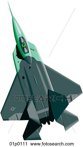 Clipart - f-22 top. Fotosearch