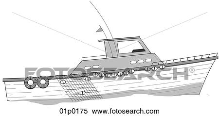 fishing boat View Large Clip Art Graphic Clipart - fishing boat. Fotosearch