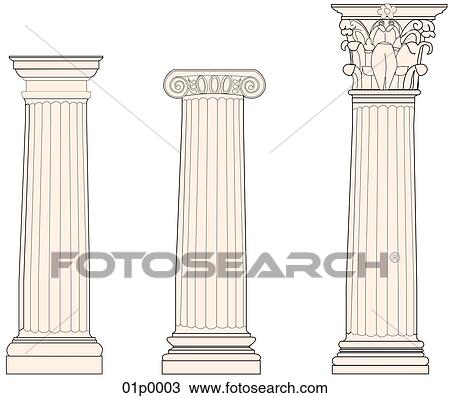 Clipart - greek columns. Fotosearch