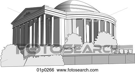 jefferson memorial View Large Clip Art Graphic Clip Art - jefferson memorial. Fotosearch