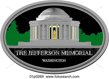 Clip Art - jefferson plaque. Fotosearch