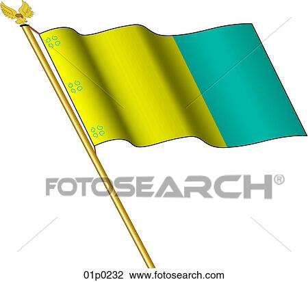 Clipart - kazakistan flag 3d. Fotosearch