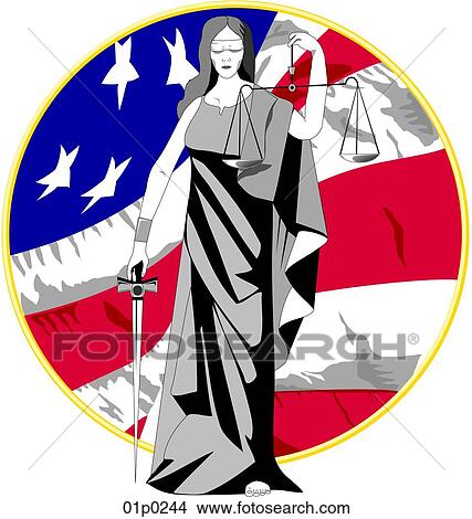 Clipart - lady justice. Fotosearch