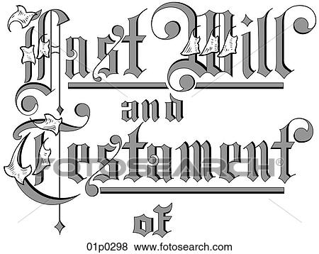Clip Art - last will-n-testament. Fotosearch