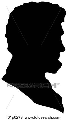 Clipart - lincoln silhouette. Fotosearch