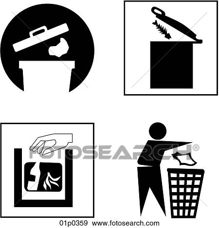 Clip Art - litter disposal. Fotosearch