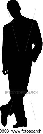 Clipart - man standing. Fotosearch