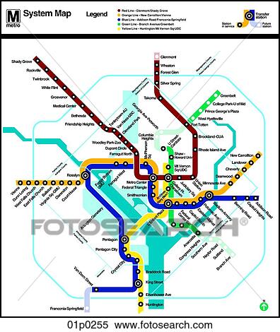 Clipart - metro map. Fotosearch