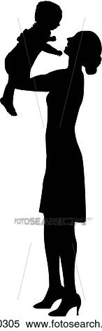 mother w_baby View Large Clip Art Graphic Clipart - mother w_baby. Fotosearch