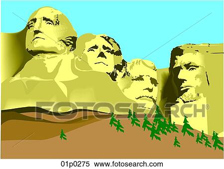 mt rushmore View Large Clip Art Graphic Clipart - mt rushmore. Fotosearch