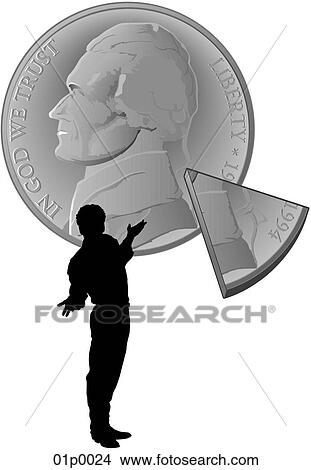 nickel & silhouette guy View Large Clip Art Graphic Clipart - nickel & silhouette guy. Fotosearch