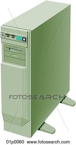 pc tower View Large Clip Art Graphic Clipart - pc tower. Fotosearch