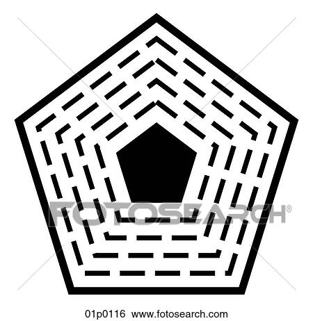 pentagon outline View Large Clip Art Graphic Clip Art - pentagon outline. Fotosearch