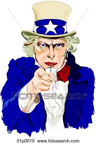 Clipart - uncle sam. Fotosearch