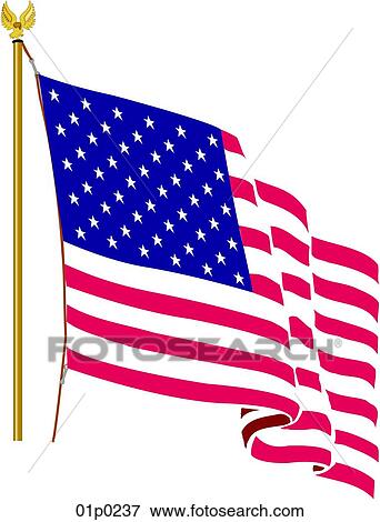 us flag on a pole View Large Clip Art Graphic Clip Art - us flag on a pole. Fotosearch