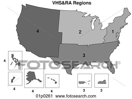 Clipart - vhs&ra map. Fotosearch