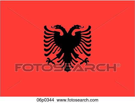 albania flag View Large Clip Art Graphic Clipart - albania flag. Fotosearch