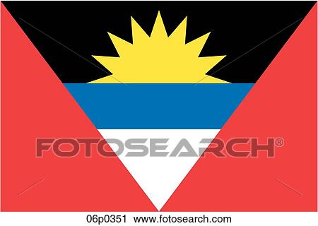 Clipart - antigua & barbuda flag. Fotosearch