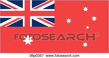 Clip Art - australia flag, civil. Fotosearch