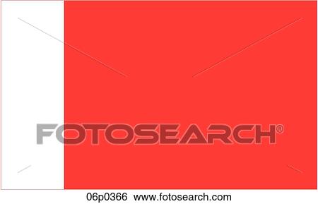 Clip Art - bahrain flag, alternate. Fotosearch