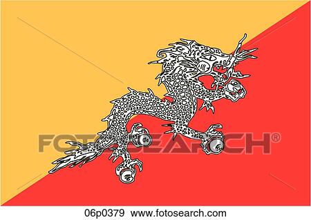 Clip Art - bhutan flag. Fotosearch