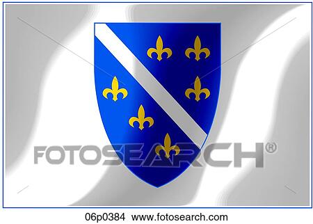 Clipart - bosnia flag shaded. Fotosearch
