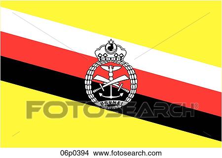 Clipart - brunei flag, war. Fotosearch