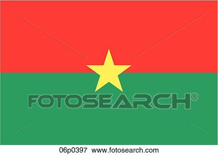 Clip Art - burkina flag. Fotosearch