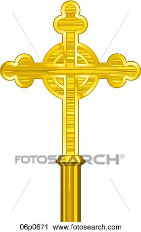 Clipart - catholic cross. Fotosearch