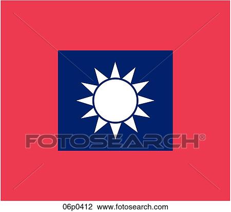 Clipart - china republic of, war flg. Fotosearch
