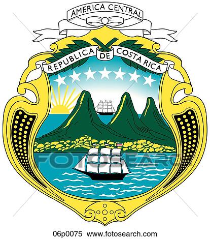 costa rica View Large Clip Art Graphic Clipart - costa rica. Fotosearch