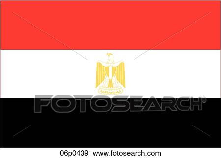 Clip Art - egypt flag. Fotosearch