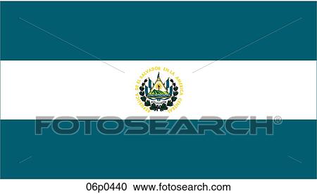 Clipart - el salvador flag. Fotosearch