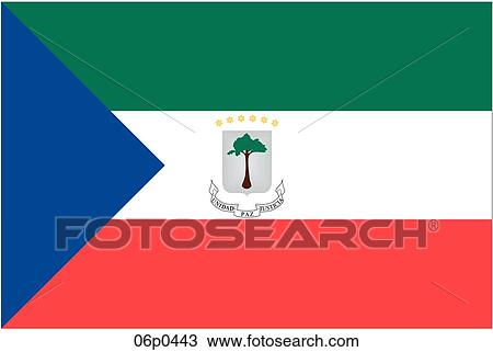 Clipart - equatorial guinea flag. Fotosearch