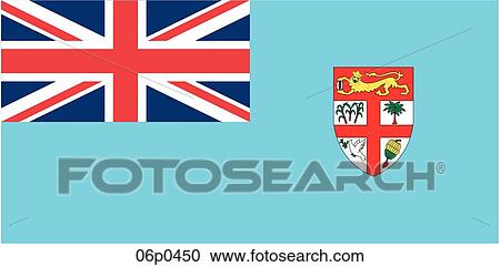Clipart - fiji islands flag. Fotosearch