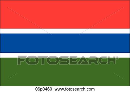 Clipart - gambia flag. Fotosearch