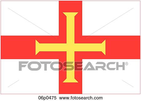 Clipart - guernsey flag. Fotosearch