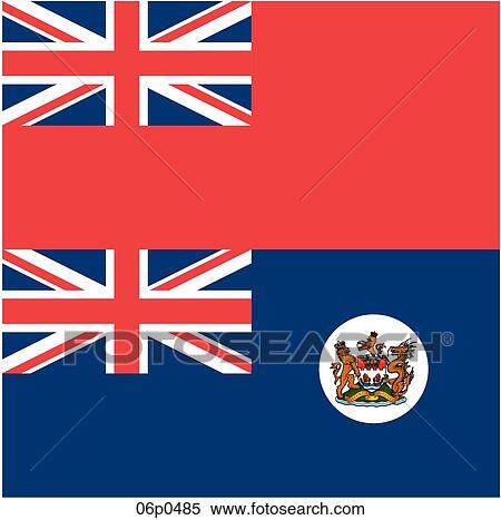 Clipart - hong kong flag, civil. Fotosearch