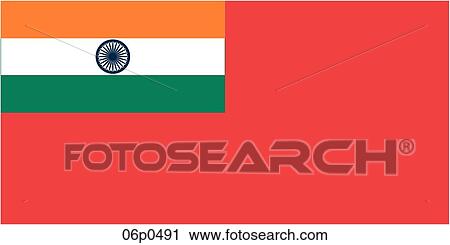 Clipart - india flag, civil & state. Fotosearch
