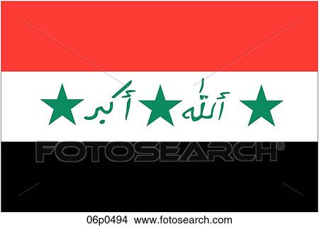 iraq flag View Large Clip Art Graphic Clipart - iraq flag. Fotosearch