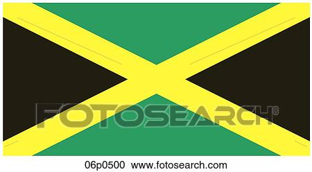 Clipart - jamaica flag. Fotosearch