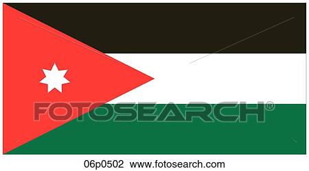 jordan flag View Large Clip Art Graphic Clipart - jordan flag. Fotosearch