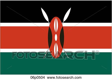 Clipart - kenya flag. Fotosearch