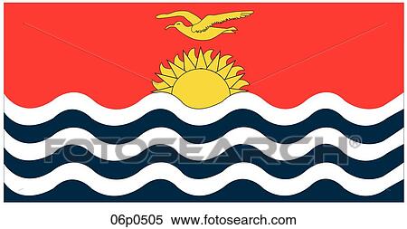 Clipart - kiribati island flag. Fotosearch