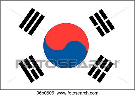 Clip Art - korea (republic of) flag. Fotosearch