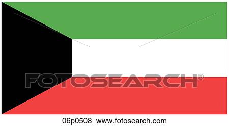 kuwait flag View Large Clip Art Graphic Clip Art - kuwait flag. Fotosearch