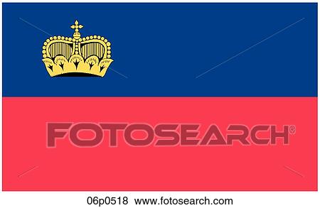 Clip Art - liechtenstein flag. Fotosearch