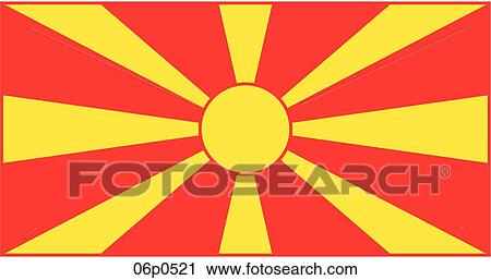 Clipart - macedonia flag. Fotosearch