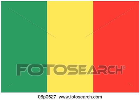 Clip Art - mali flag. Fotosearch
