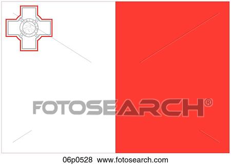 Clip Art - malta flag. Fotosearch
